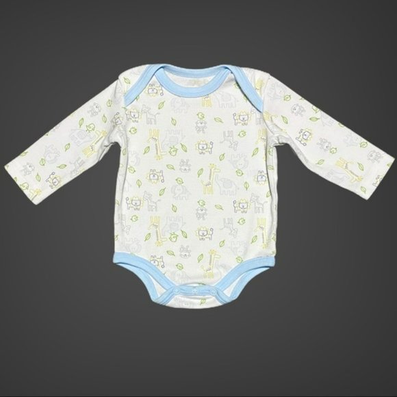 Kidgets Safari Long-Sleeve Onesie 2 pack & Gerber Hat - Picture 2 of 16